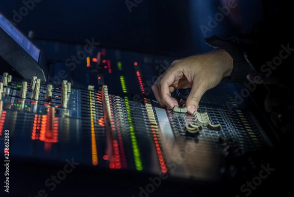 Fototapeta Operação de mesa de som