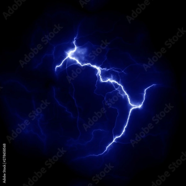 Fototapeta Lightning Thunderbolt template for design. Electric discharge in the sky