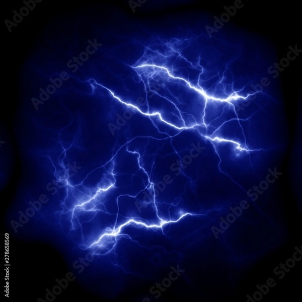 Fototapeta Lightning Thunderbolt template for design. Electric discharge in the sky