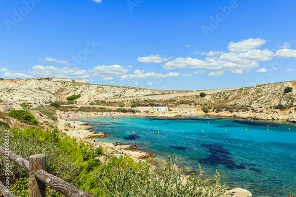 Fototapeta St. Esteve Beach in Frioul Archipelago, Marseille