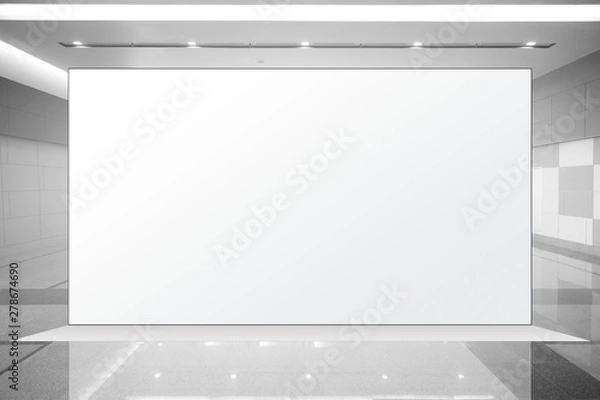 Fototapeta Fabric Pop Up basic unit Advertising banner media display backdrop, empty background, 16:9 Panoramic banner