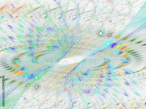 Fototapeta abstract chaotic fractal background 3D rendering illustration