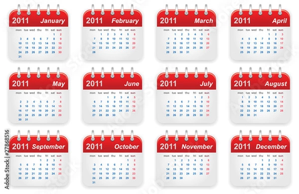 Obraz Calendar 2011 year
