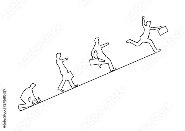 Fototapeta ビジネスマンのシルエット