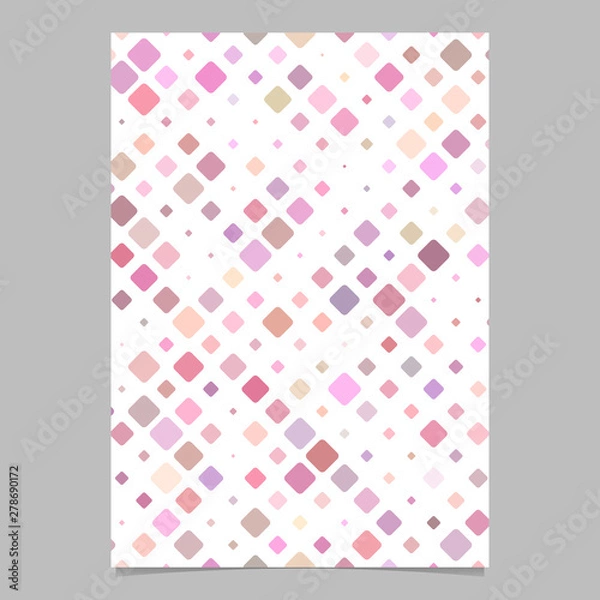 Fototapeta Pink abstract rounded square pattern background poster template - vector design