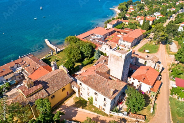 Fototapeta Dajla abandoned convent aerial panoramic coastline view
