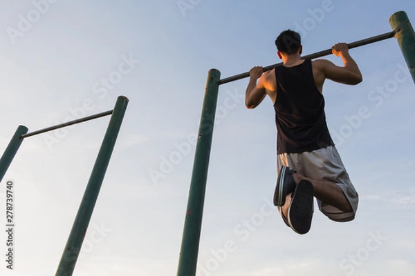 Obraz Pull-up strength training exercise