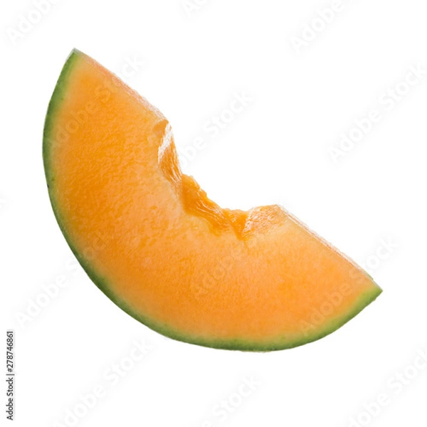 Fototapeta cut of cantaloupe isolated on white background