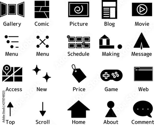 Fototapeta ビジネスアイコン_シルエット