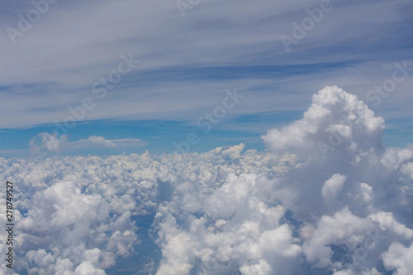 Fototapeta Bright blue sky above the clouds