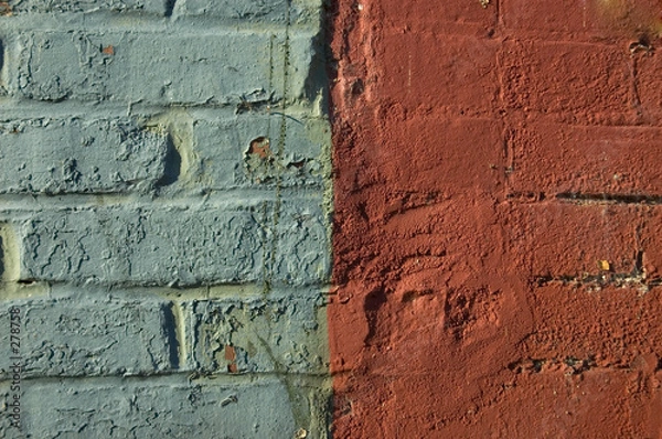 Obraz green red bricks