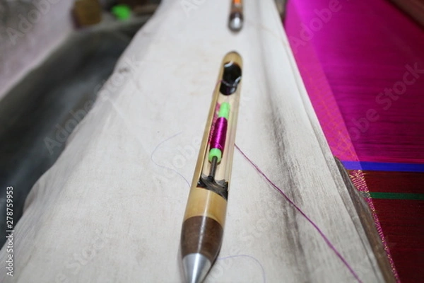 Obraz silk saree weaving process 