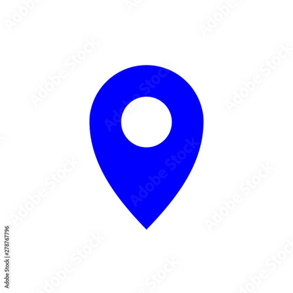 Obraz Pin location, map icon vector symbol illustration