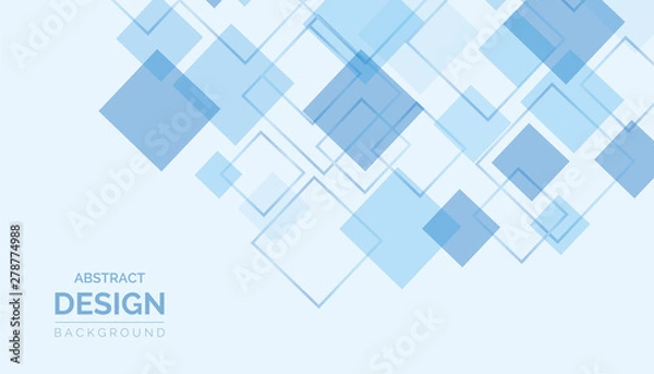 Obraz Abstract square shapes green background