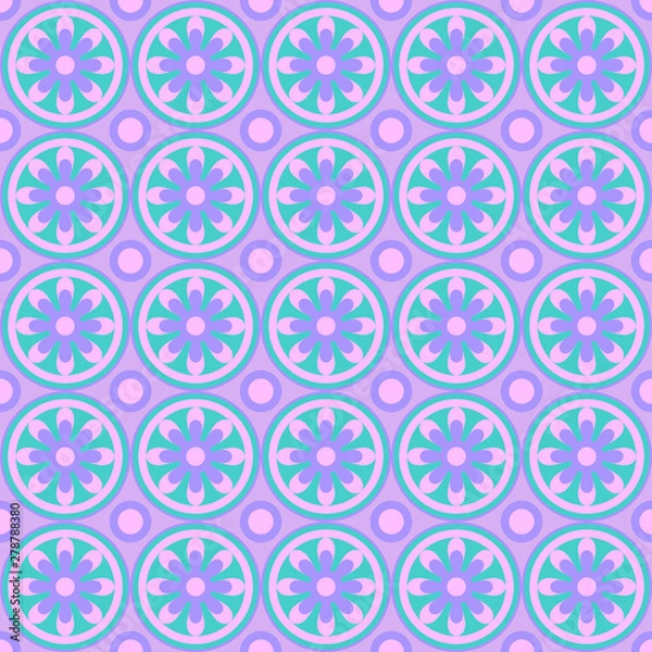 Fototapeta Spring Kaleidoscope. Vector graphics. Seamless pattern