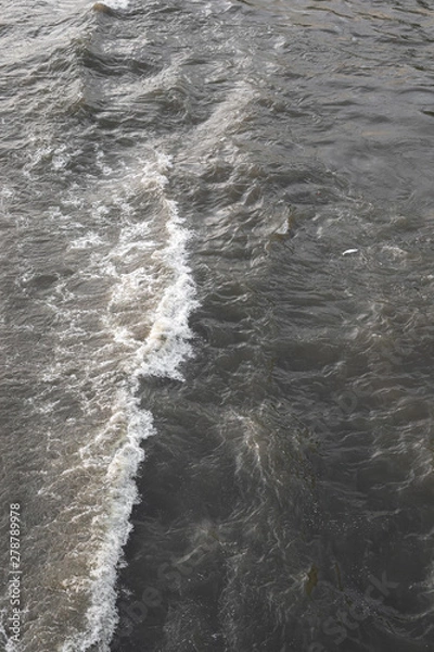 Fototapeta waves on river