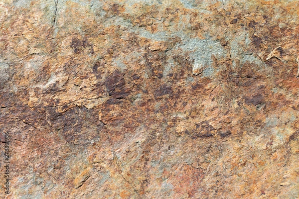 Fototapeta The surface of the marble with a brown tint. Stone gray background. This is a horizontal cement-concrete.