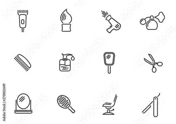 Obraz Barbershop icon set