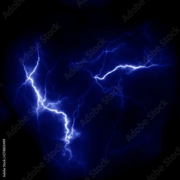 Fototapeta Lightning Thunderbolt template for design. Electric discharge in the sky