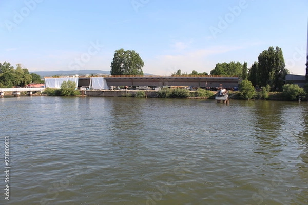 Obraz Part of Schierstein Bridge under construction