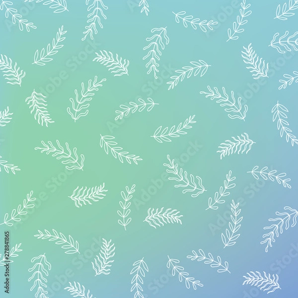 Fototapeta Summer spring floral seamless pattern, flat design for use as background, wrapping paper or wallpaper