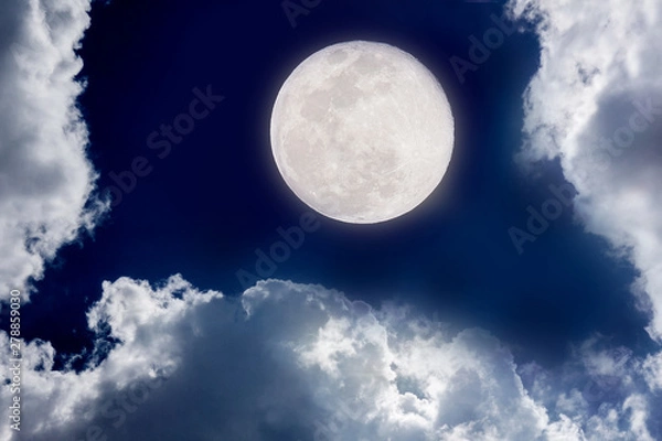 Obraz Full Moon night with cloud 