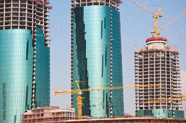 Obraz Buildings under construction in Bahrain.