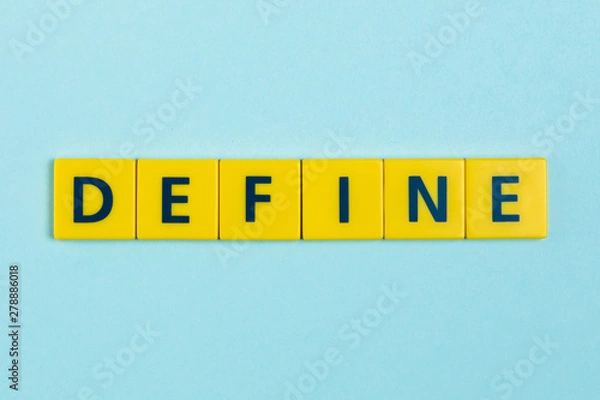 Fototapeta Define word on scrabble tiles
