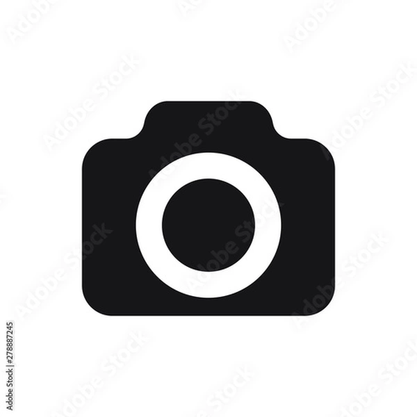 Fototapeta Photo camera vector icon, bold icon
