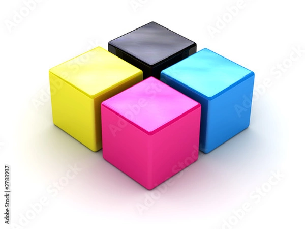 Obraz cmyk boxes
