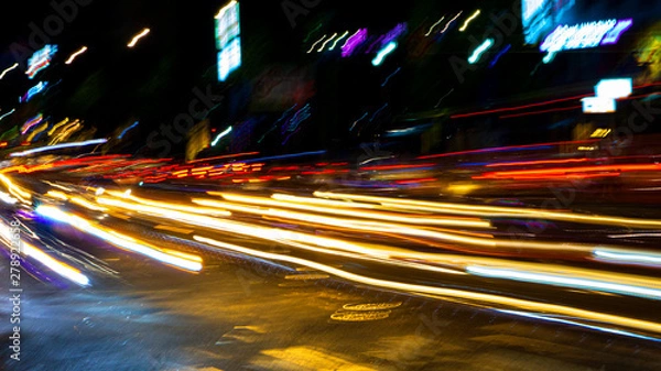 Obraz 장노출, 퇴근길, 집으로, 자동차, 강남, 흔들림