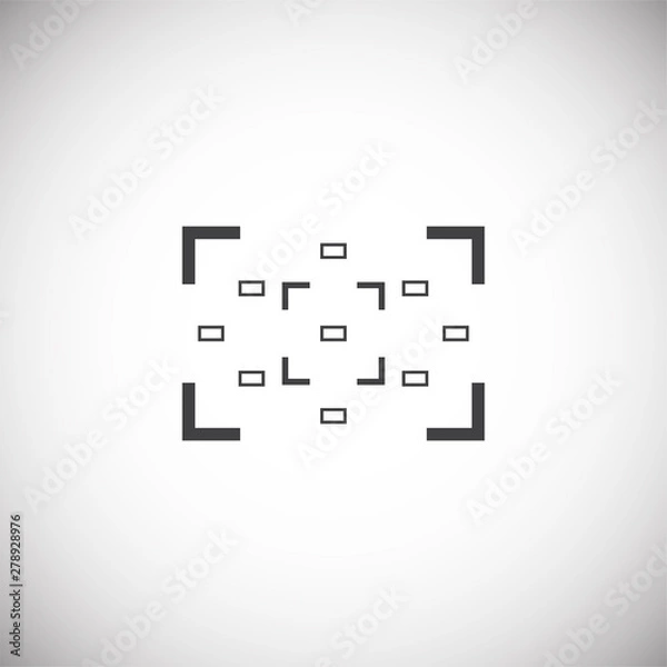 Fototapeta Viewfinder icon on background for graphic and web design. Simple illustration. Internet concept symbol for website button or mobile app.