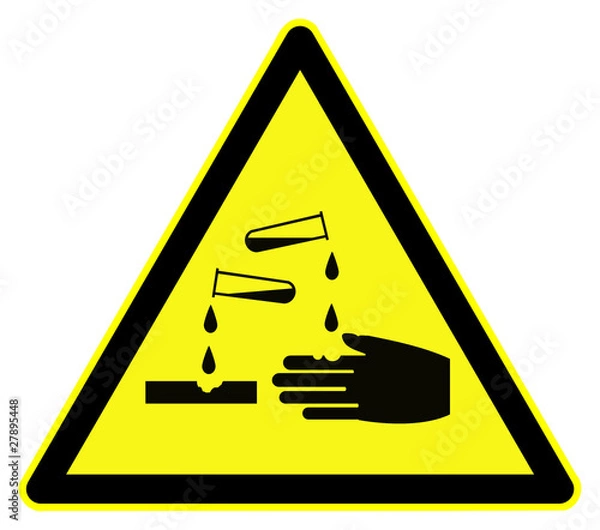 Fototapeta Corrosive danger symbol