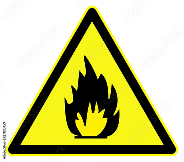 Fototapeta Flammable materials symbol