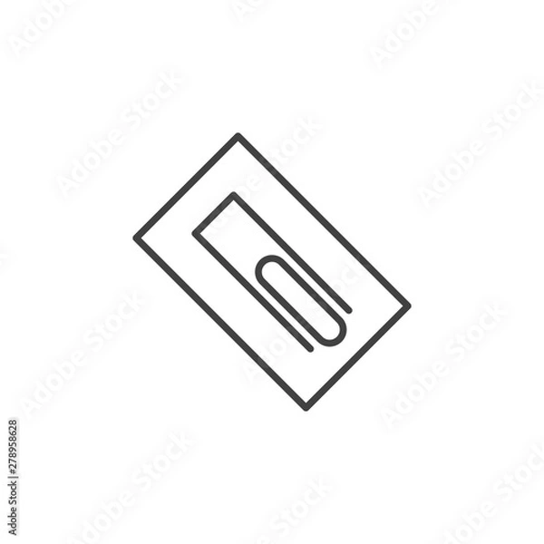 Fototapeta Flat Trowel vector concept icon or symbol in thin line style