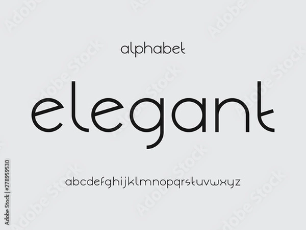 Fototapeta Elegant font. Vector alphabet 