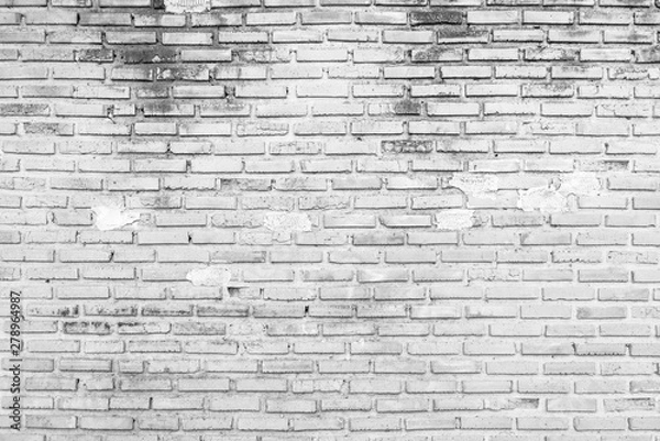 Fototapeta White brick wall texture background