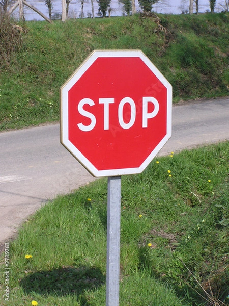 Fototapeta 0784 - panneau routier stop