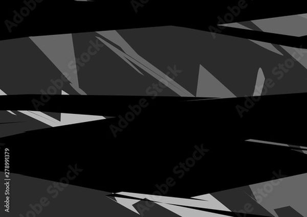 Fototapeta Black and white abstract background. geometric shapes. Poster.