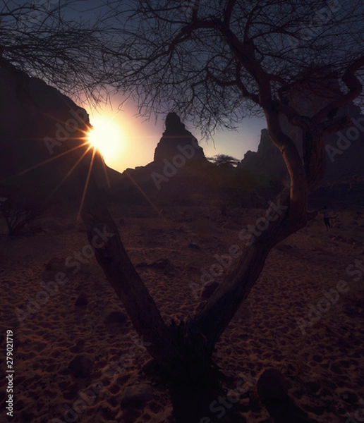 Obraz sunset in the mountains