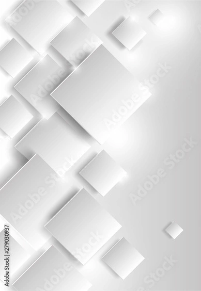 Obraz streszczenie tło geometryczne z białymi kostkami