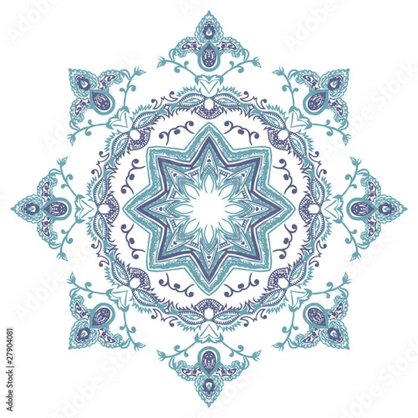 Obraz Stencil Mandala Indian Design