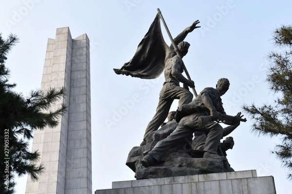 Obraz soldier statue in south korea