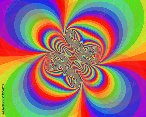 Obraz Abstract colorful background, rainbow flower