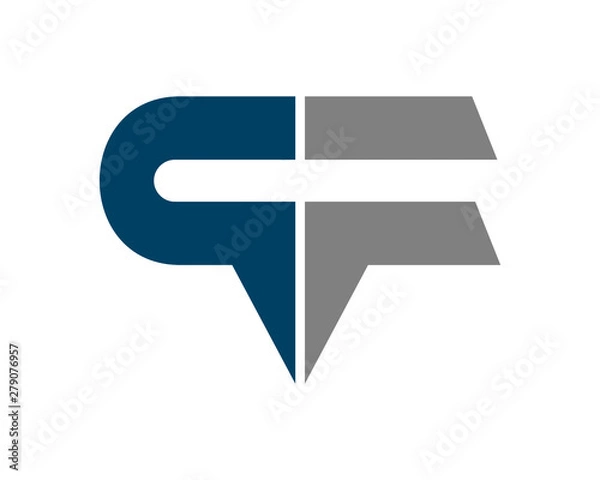 Fototapeta pf letter logo design template 2