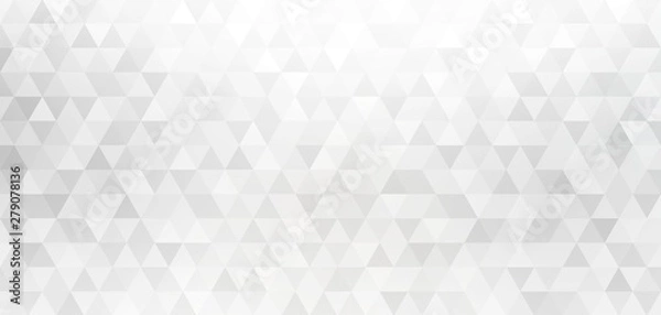 Fototapeta White gray diamond geometric background. Triangle shapes creative pattern. Luxury business design.