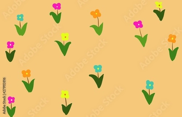 Fototapeta seamless background with flower