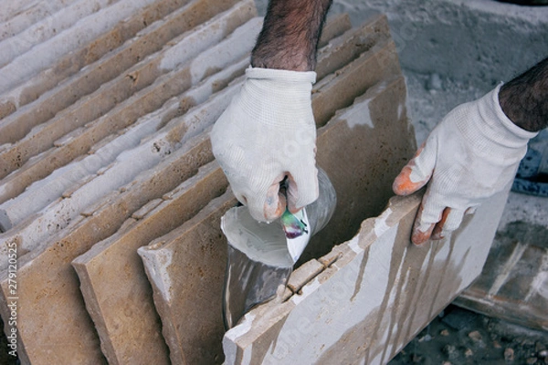 Fototapeta builder washes granite stone tiles