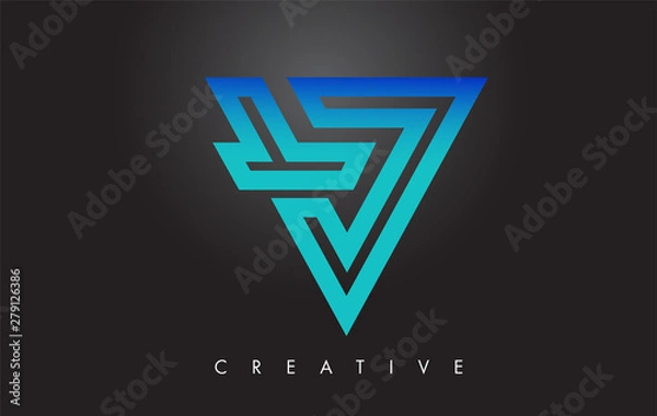 Fototapeta V Letter Monogram Design Logo. Letter V Icon Logo with Modern Monogram