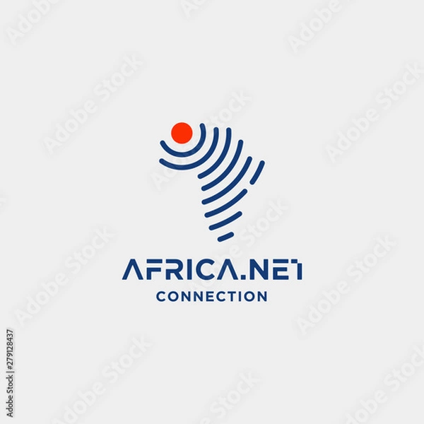 Fototapeta africa signal logo design vector internet wifi symbol icon